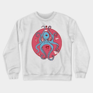 Pastel Tones Crown Octopus Crewneck Sweatshirt